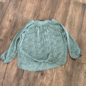 West Kei Teal Patterned Blouse